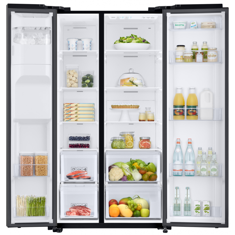 Samsung Frigo Americain-Noir-Distributeur A Eau Et Glacons-Mini