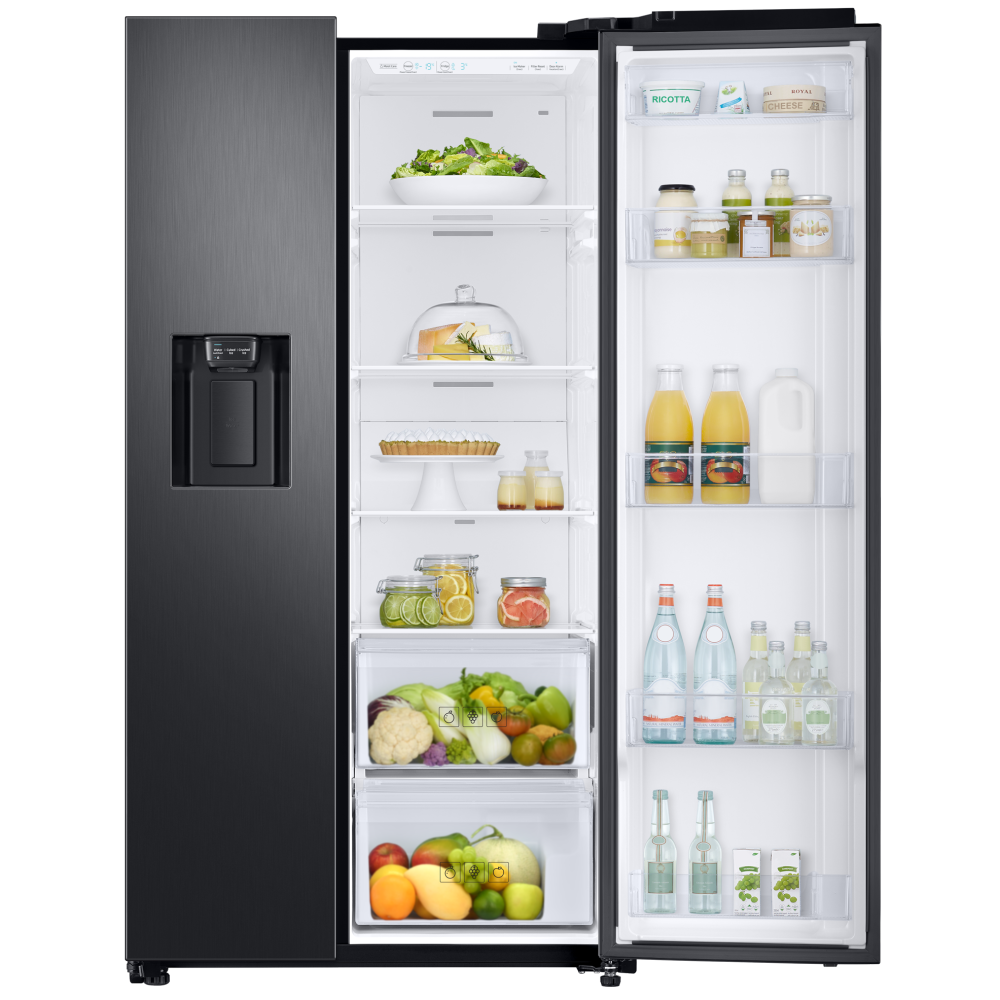 Réfrigérateur Samsung avec Distributeur d'eau Side by Side / Twin Cooling Plus /617L Noir
