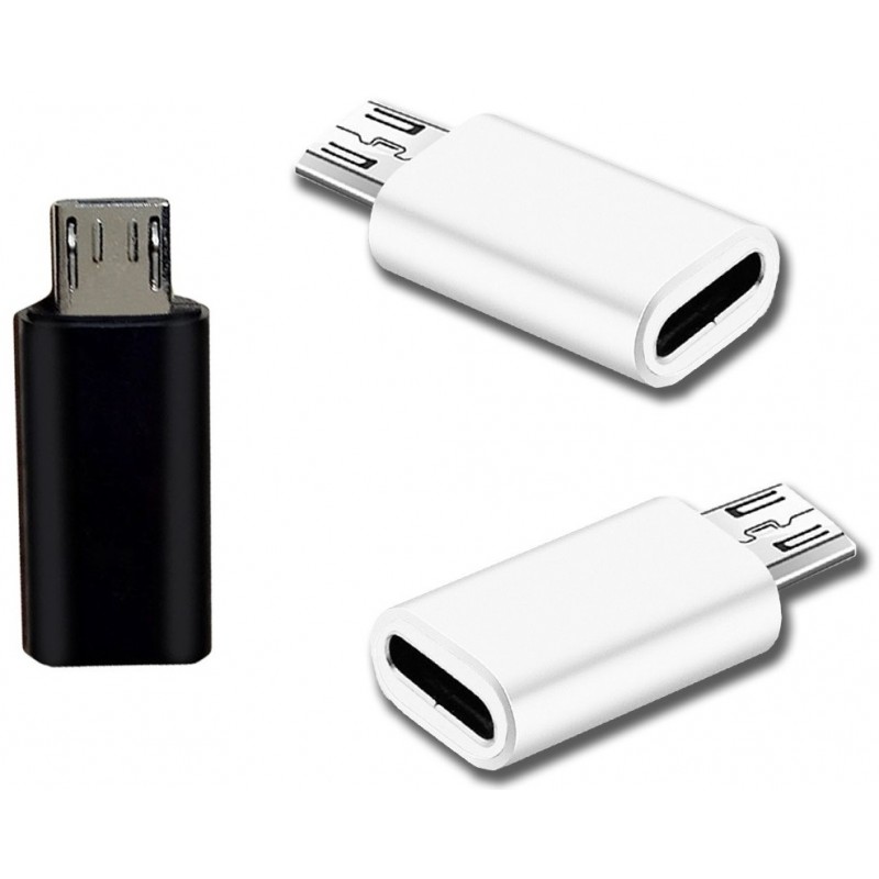 Adaptateur micro USB vers USC C monobloc noir - prix pas cher chez