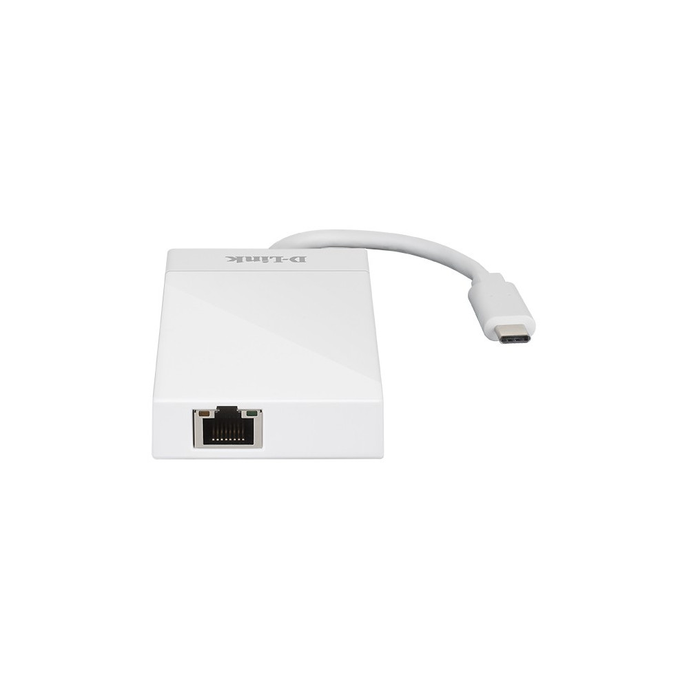 Hub USB Type C vers 3 Ports USB D-Link DUB-D410 + Port Réseau RJ45