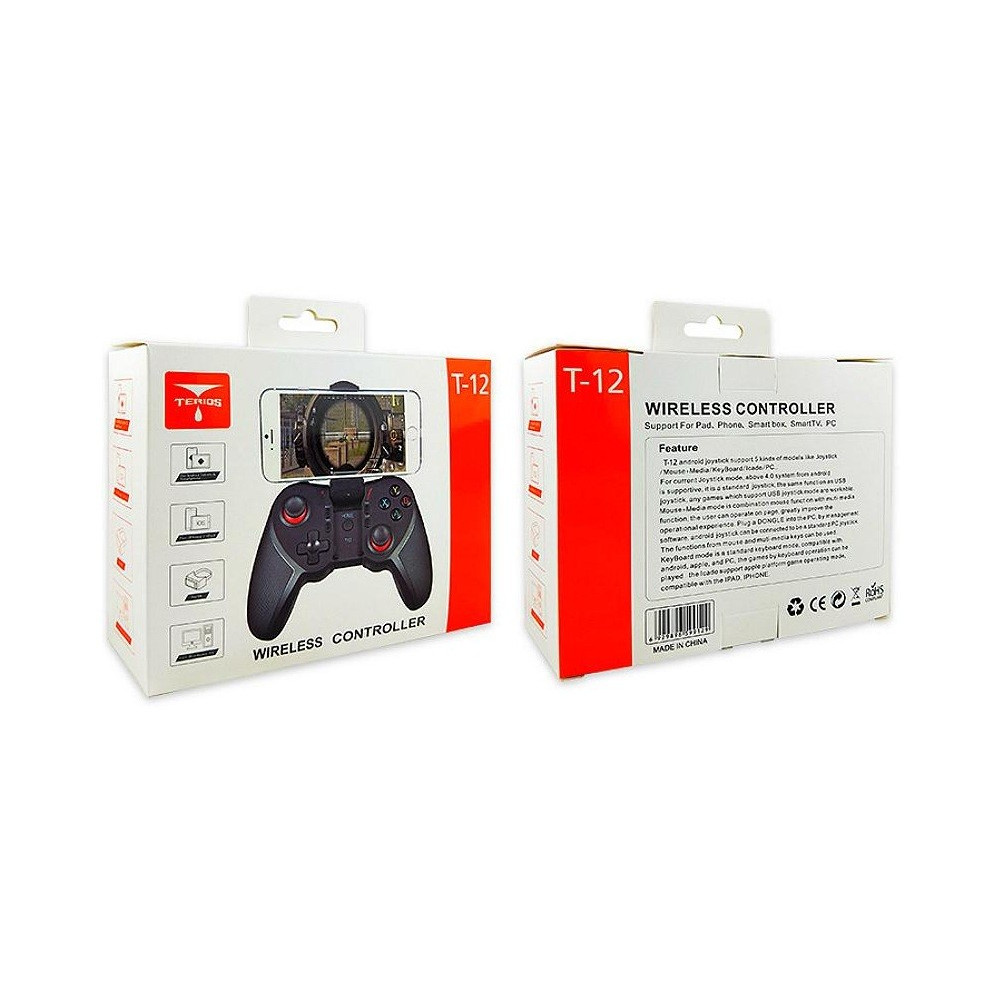 Manette de jeu Sans Fil Bluetooth Terios T12 avec Support de Smartphone