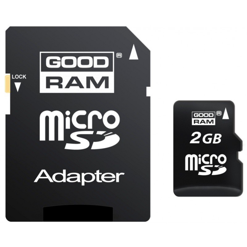 Carte mémoire micro SD 2Go + Adaptateur SD