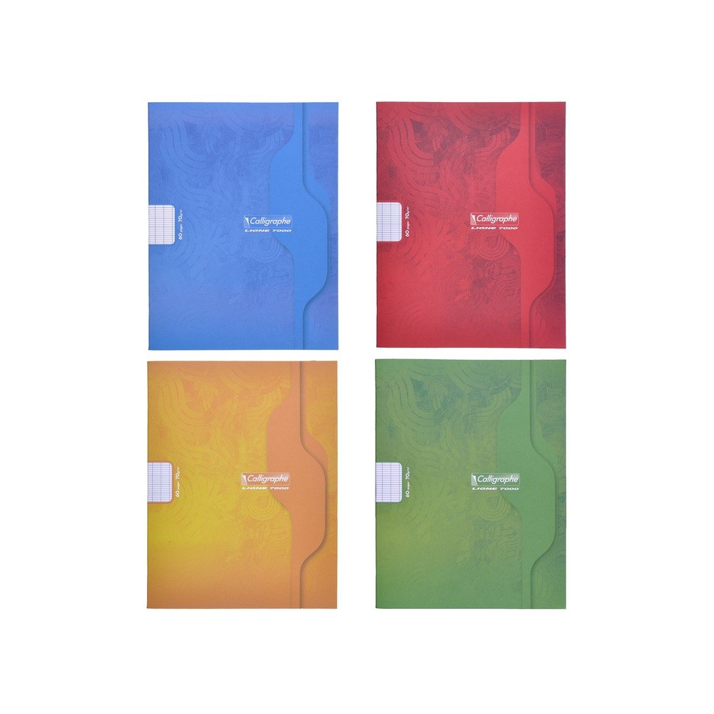 Cahier piqué Calligraphe 7000 17x22 60p séyès 70g