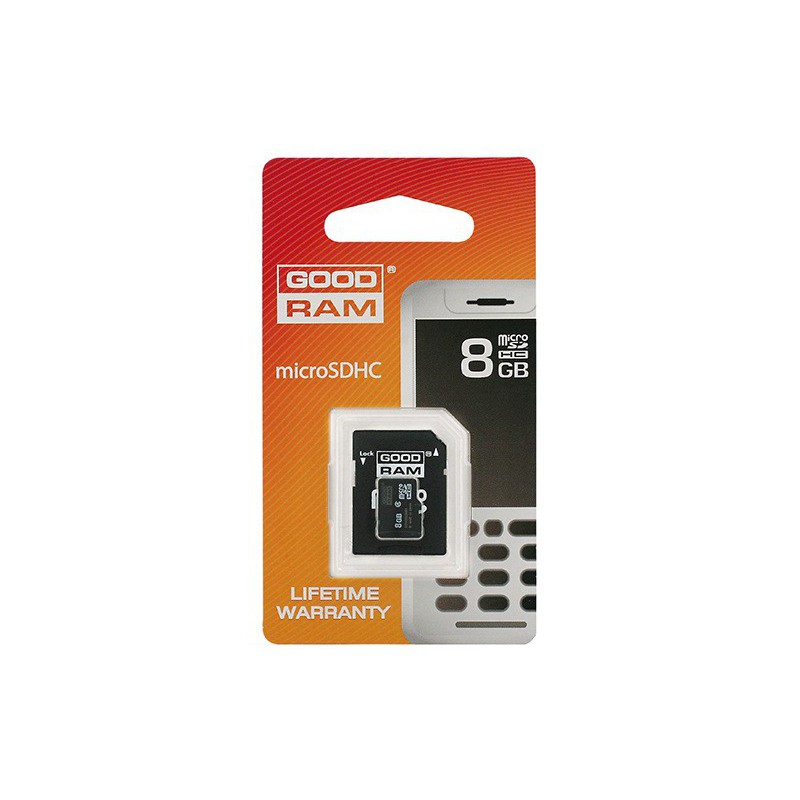 Carte micro SD 8Go + Adaptateur SD