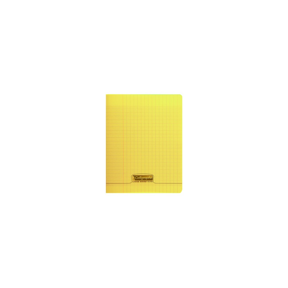 Cahier piqué Calligraphe 8000 POLYPRO 17x22cm 96p séyès 90g / Jaune