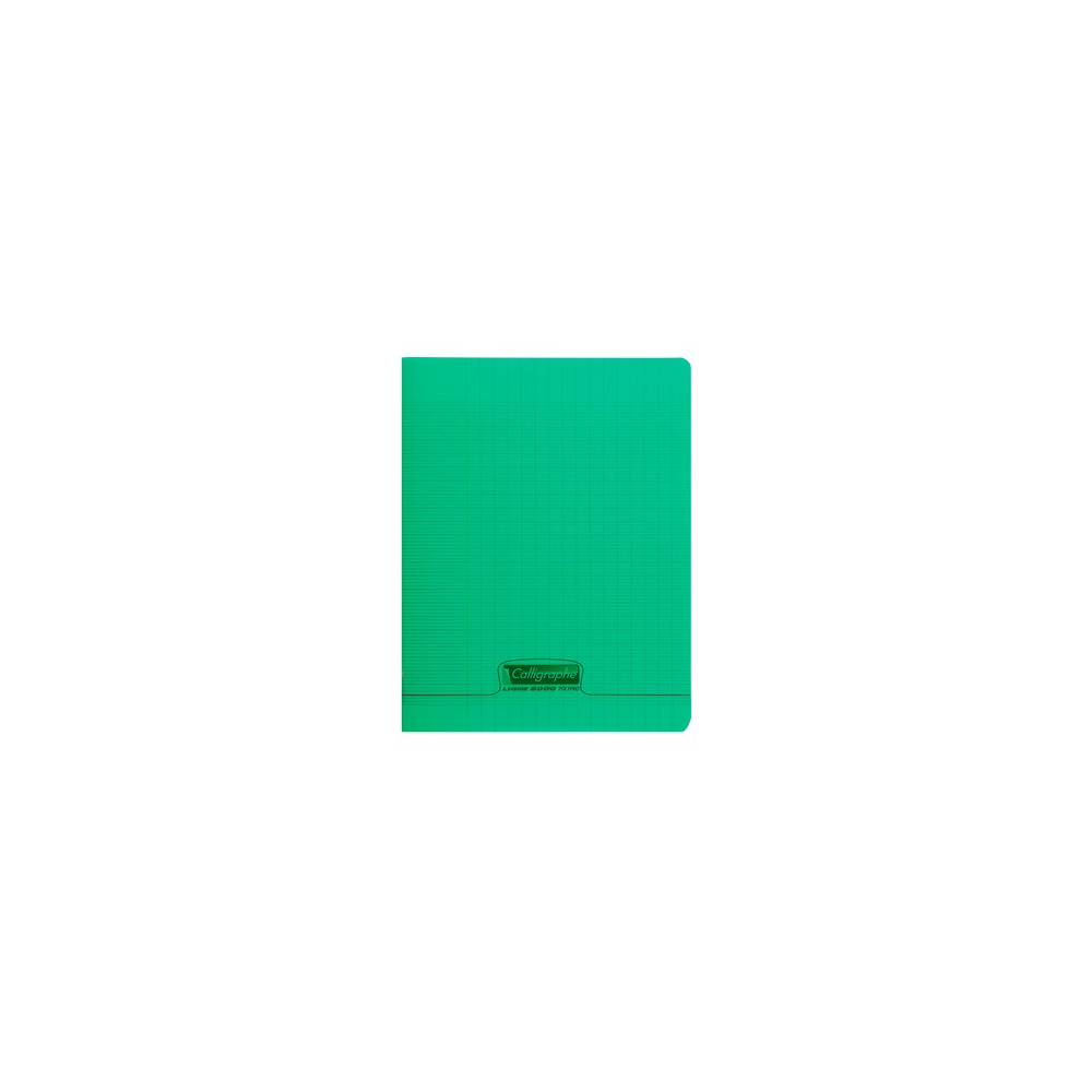 Cahier piqué Calligraphe 8000 POLYPRO 17x22cm 96p séyès 90g / Vert