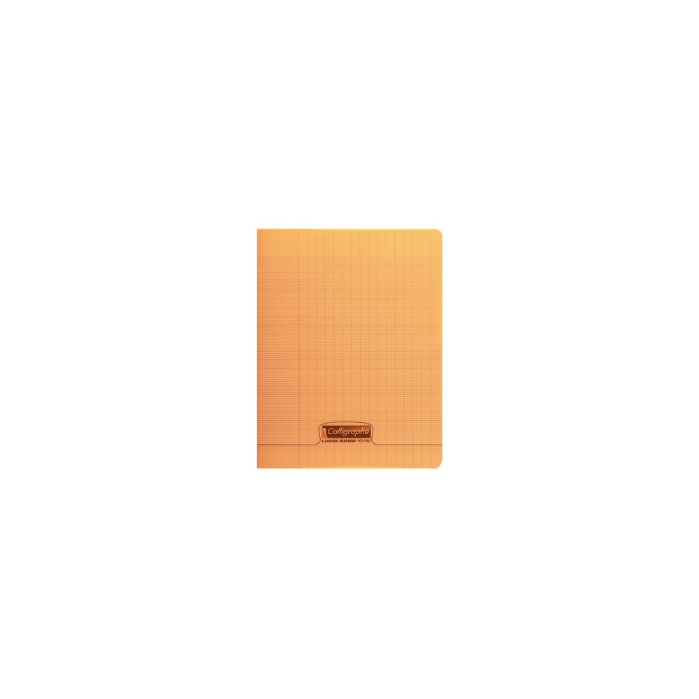 Cahier piqué Calligraphe 8000 POLYPRO 17x22cm 96p séyès 90g / Orange