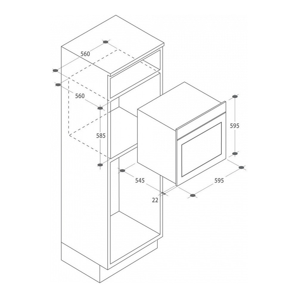 Four encastrable Candy FCE825VX / Inox