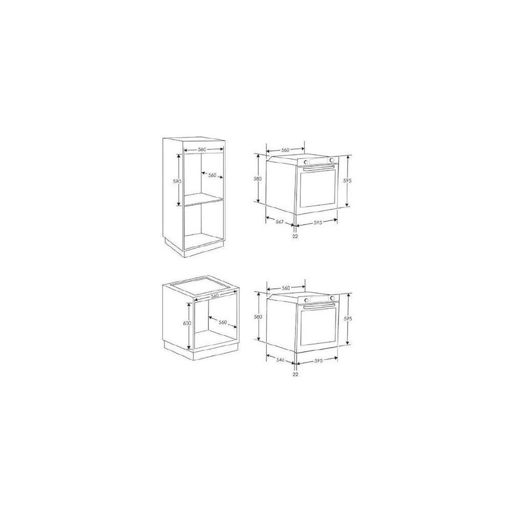 Four encastrable Candy FCP615NX / Noir