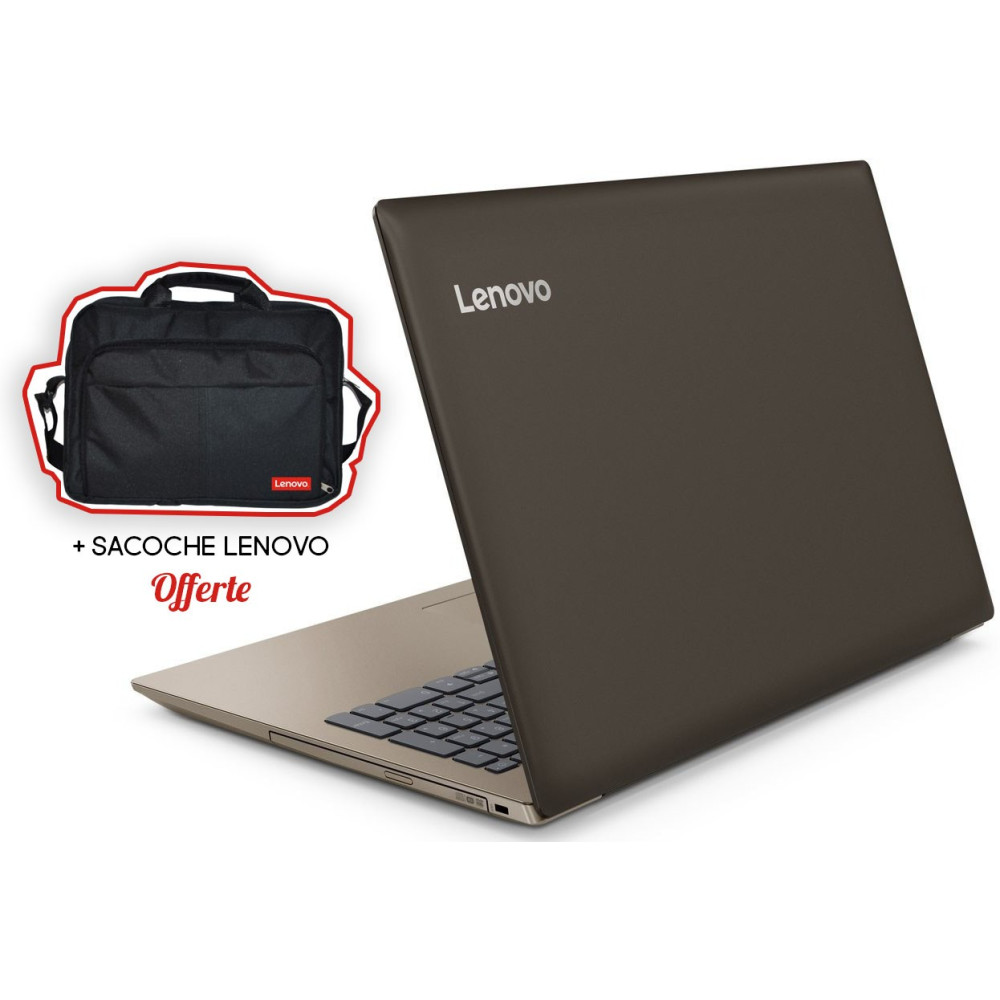 Pc Portable Lenovo IdeaPad 330 / Dual Core / 8 Go / Chocolat + SIM Orange 30 Go + Sacoche Offerte