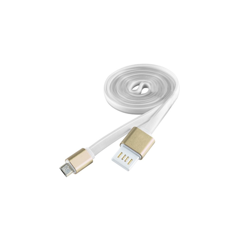 Câble plat USB vers Lightning / Blanc