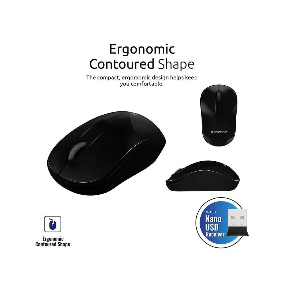 Souris Optique Sans Fil Promate Clix-1 / Noir