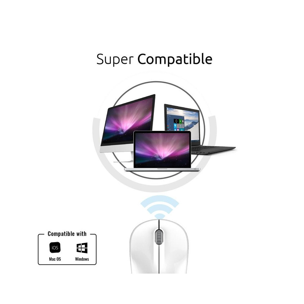 Souris Optique Sans Fil Promate Clix-1 / Blanc