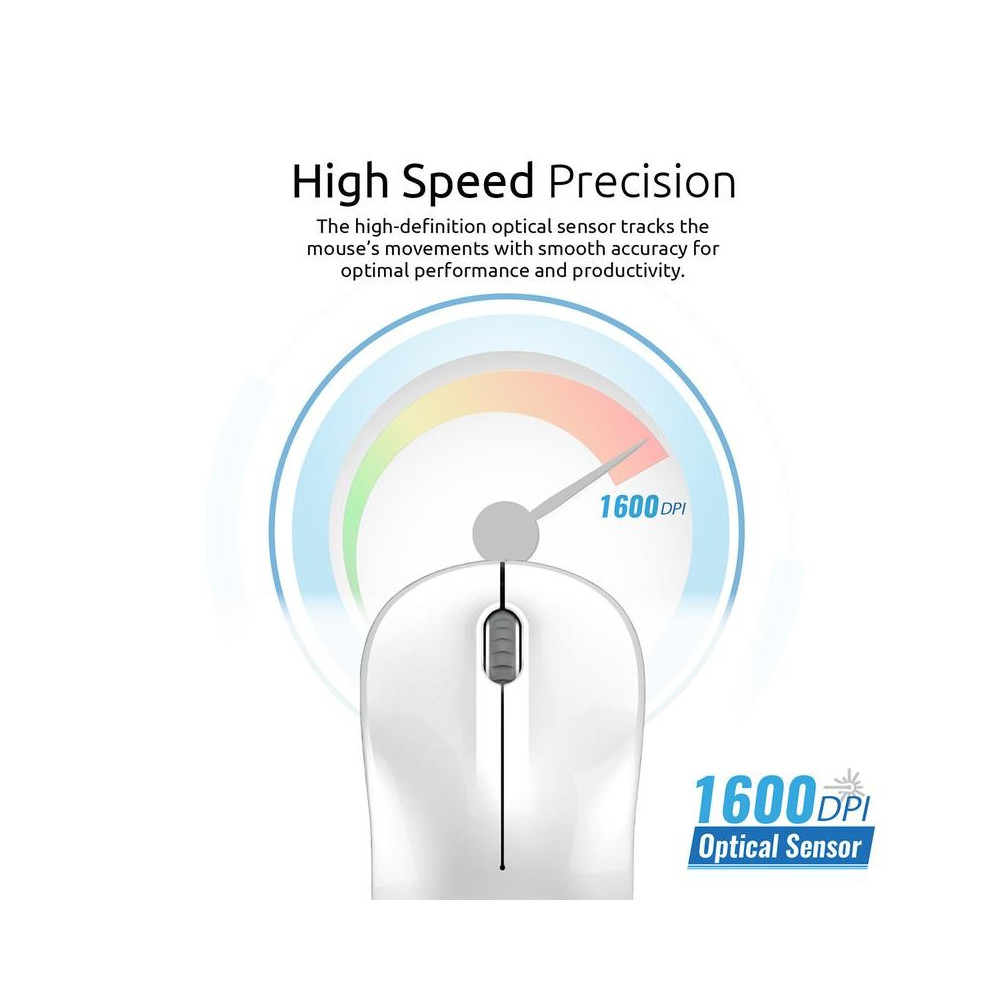 Souris Optique Sans Fil Promate Clix-1 / Blanc