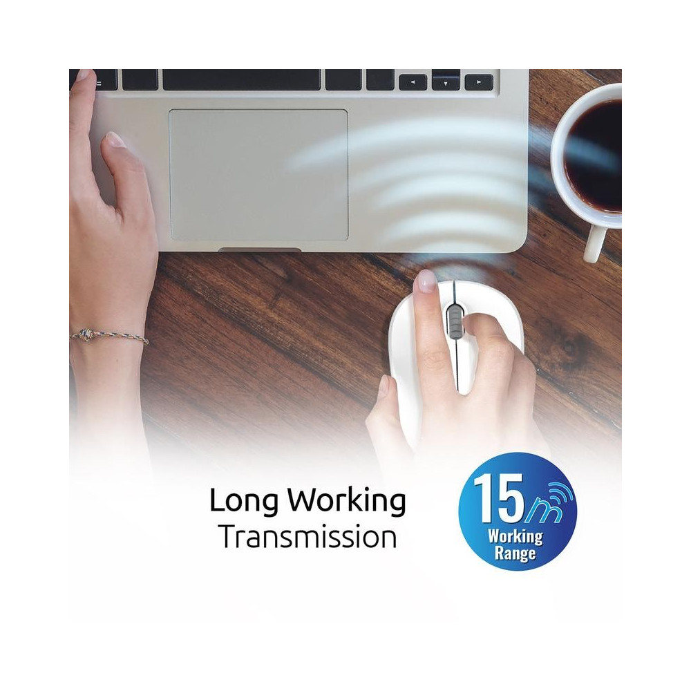 Souris Optique Sans Fil Promate Clix-1 / Blanc