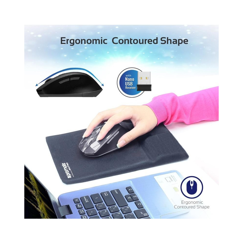 Souris Optique Sans Fil Promate Clix-6 / Noir