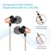 Écouteurs stéréo intra-auriculaires universels avec micro Promate Clavier / Gold