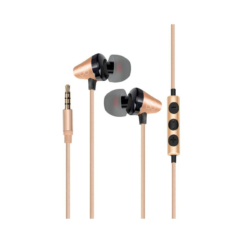 Écouteurs stéréo intra-auriculaires universels avec micro Promate Clavier / Gold