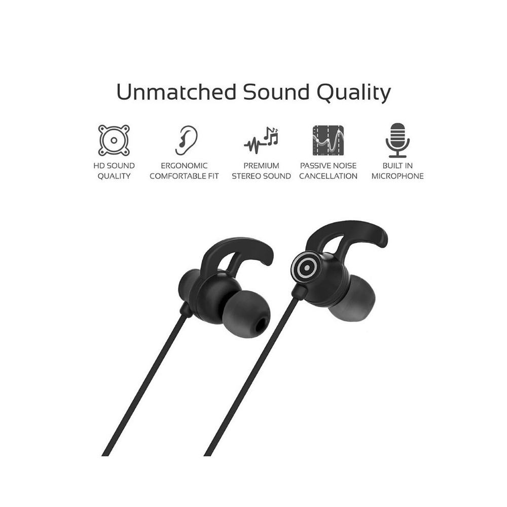 Écouteurs stéréo intra-auriculaires avec micro Promate Swift / Noir