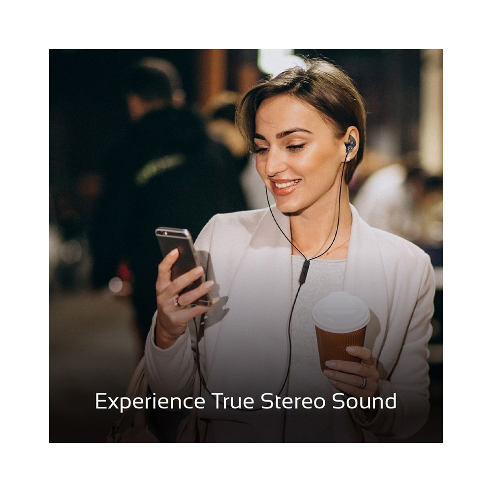 Écouteurs stéréo intra-auriculaires avec micro Promate Swift / Noir