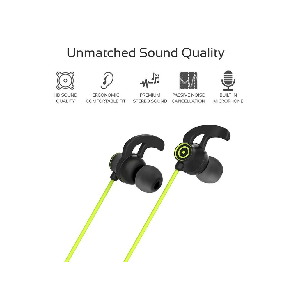 Écouteurs stéréo intra-auriculaires avec micro Promate Swift / Vert