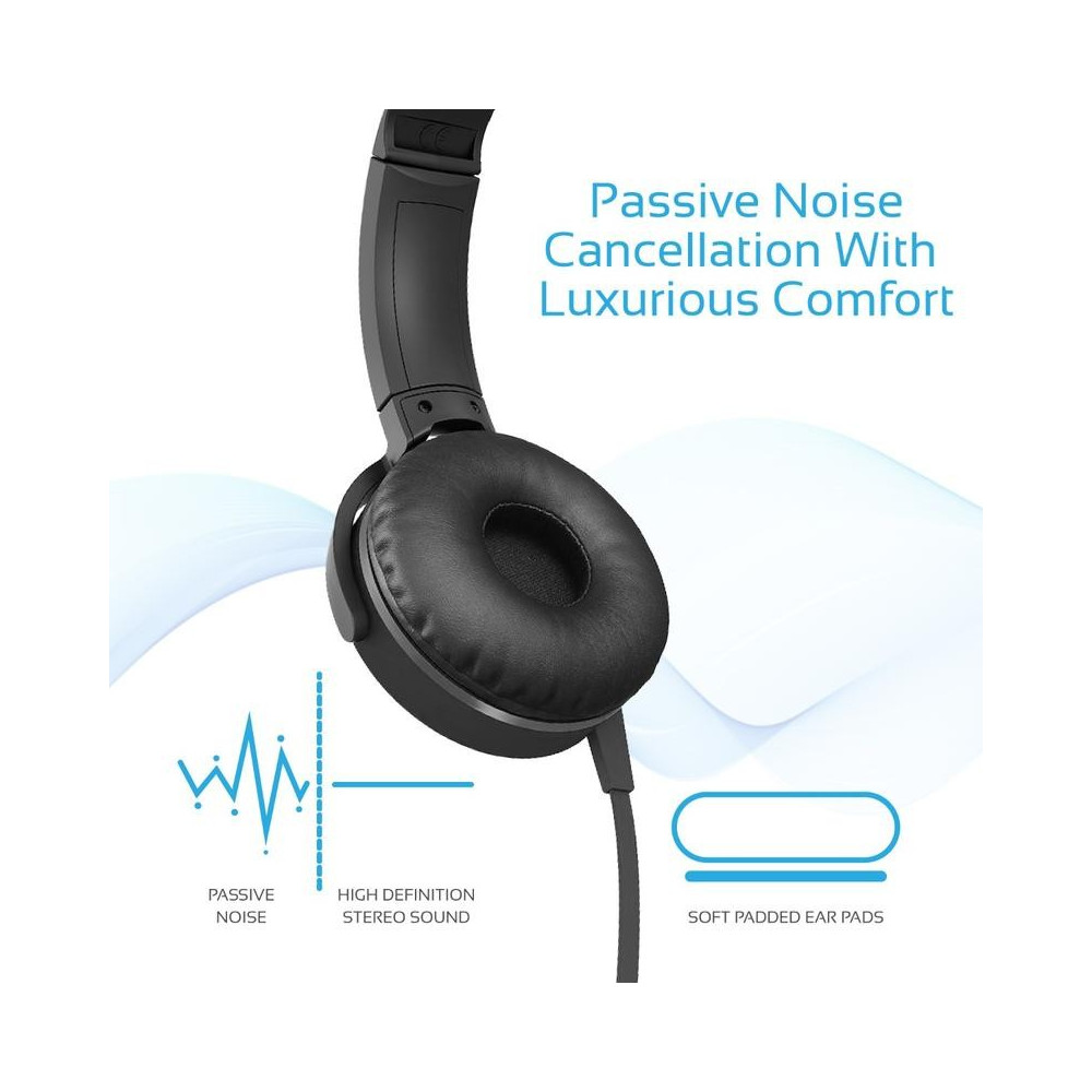 Casque stéréo avec Micro Promate Chime / Noir