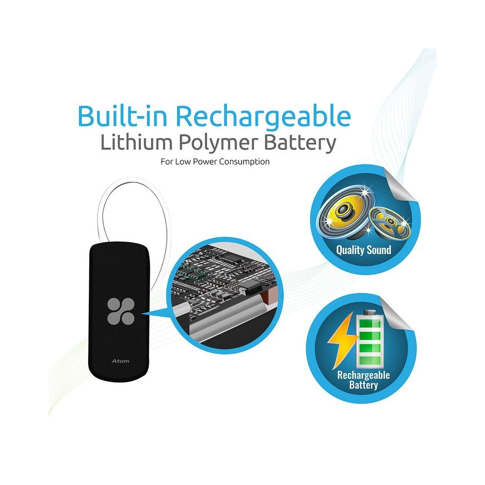 Oreillette Bluetooth Multipoints Promate Atom / Gris