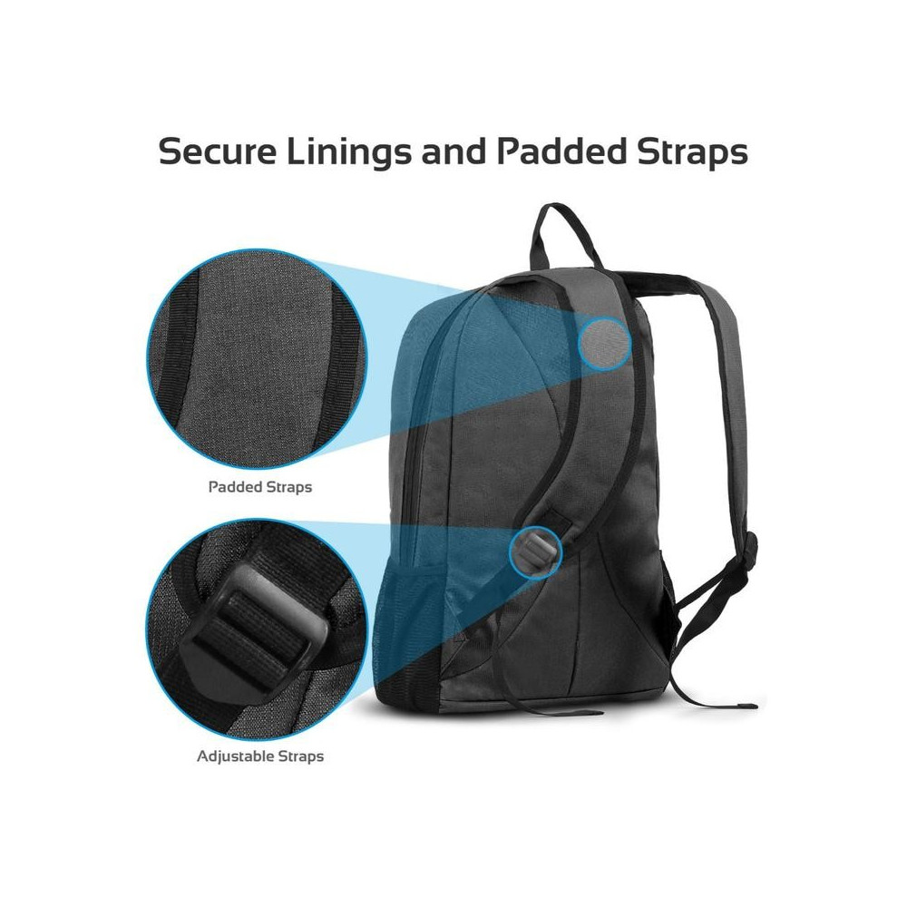 Sac à dos Promate Alpha-BP pour Pc Portable 15.6" / Noir