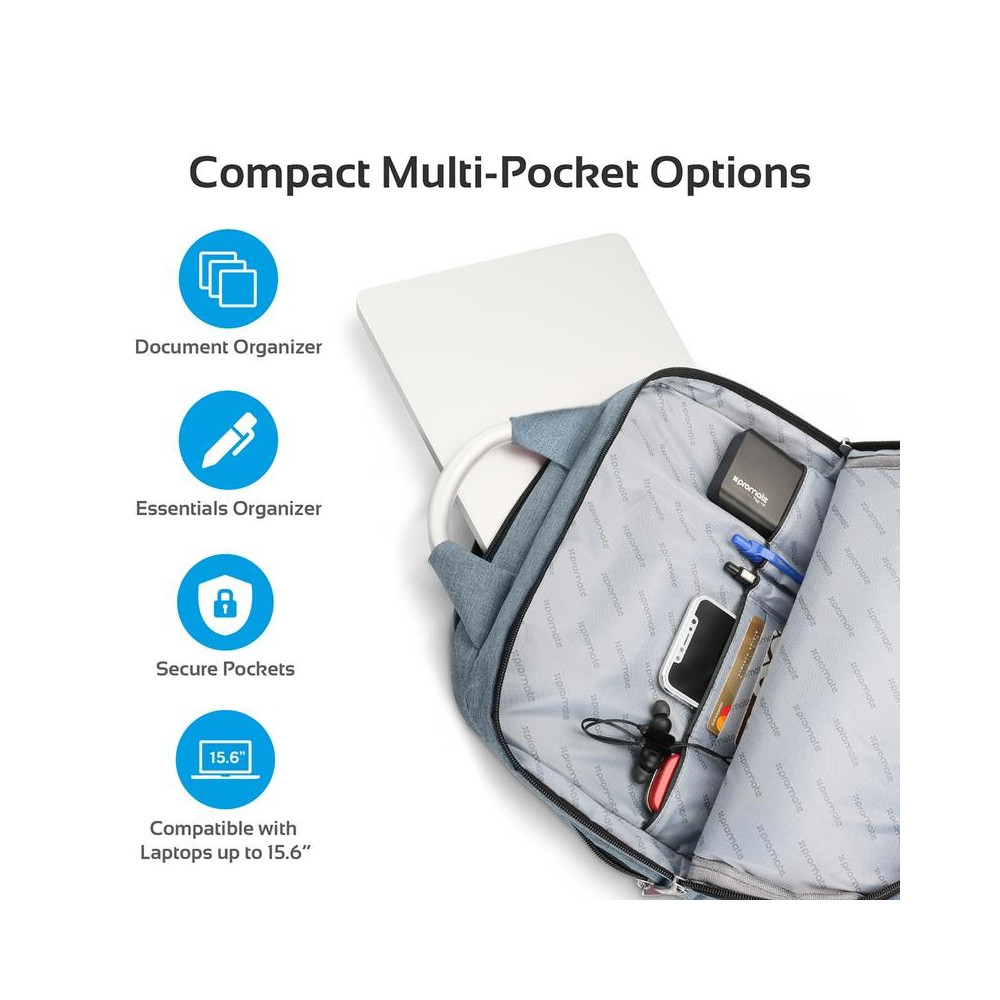 Sac à dos Promate Nova-BP pour Pc Portable 15.6" / Bleu