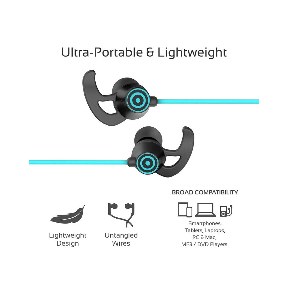 Écouteurs stéréo intra-auriculaires avec micro Promate Swift / Bleu