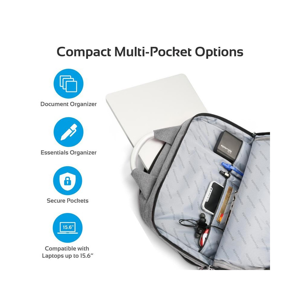 Sac à dos Promate Nova-BP pour Pc Portable 15.6" / Noir