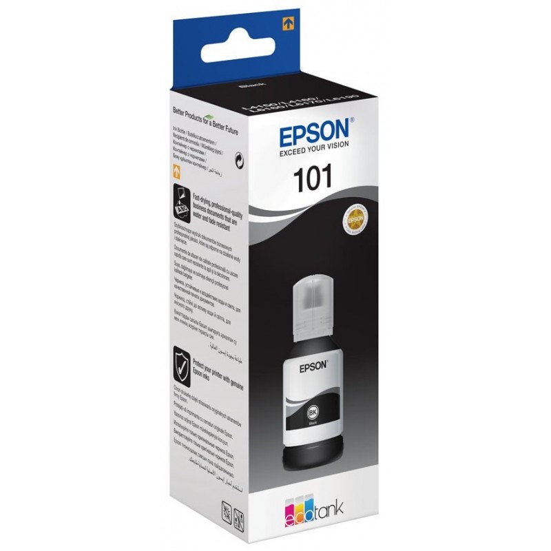 Bouteille d'encre Originale Epson EcoTank 101 / Noir