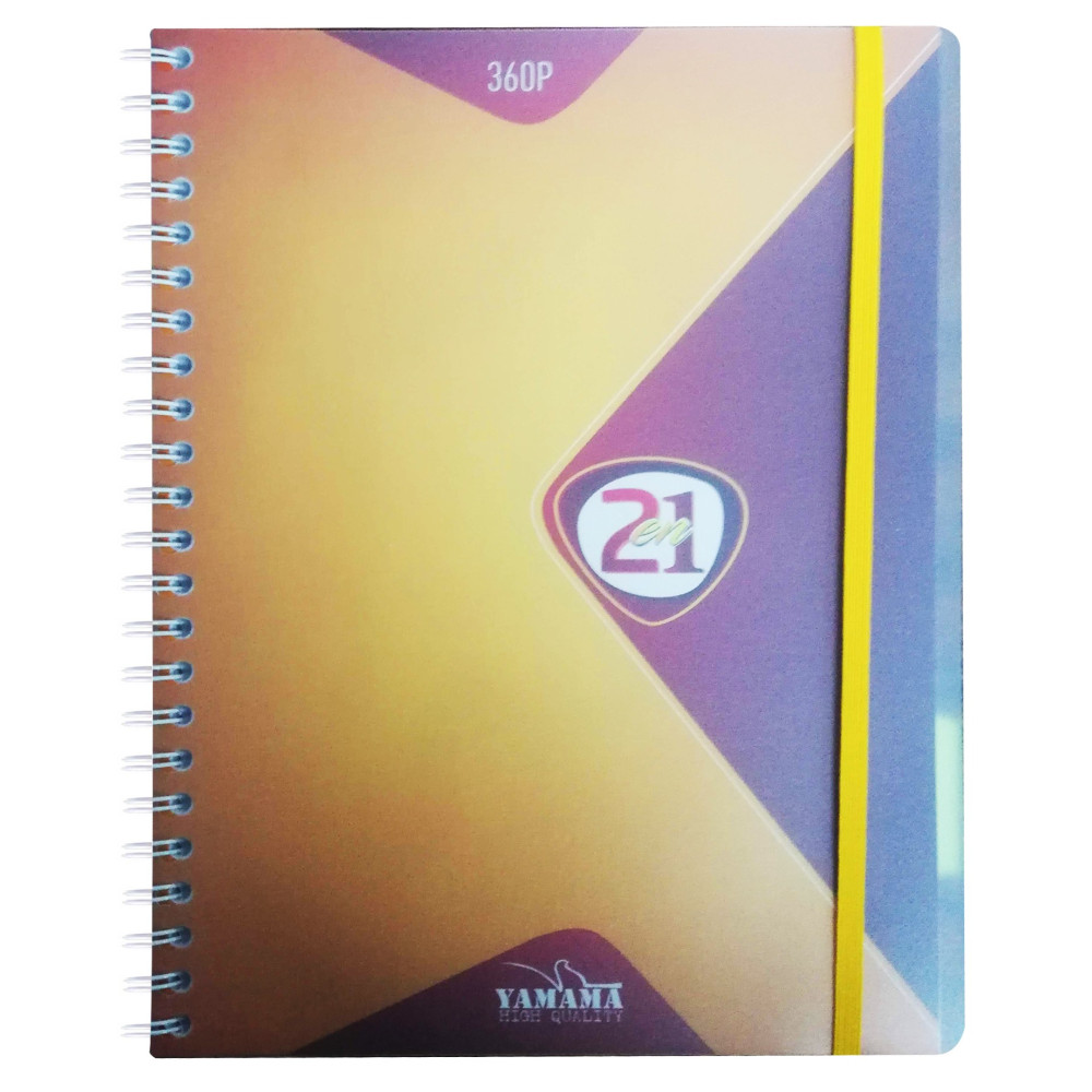 Cahier YAMAMA Wiro 2en1 Couverture Plastique 21x29.7 Séyès 80G 360p