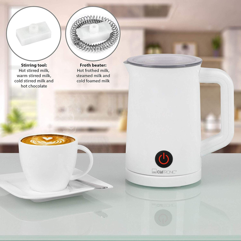 Mousseur à lait Électronique Clatronic MS 3693 / Blanc
