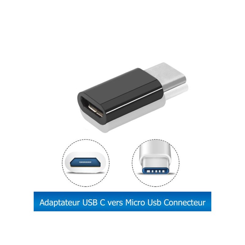 Adaptateur Micro USB Femelle vers USB Type C Male