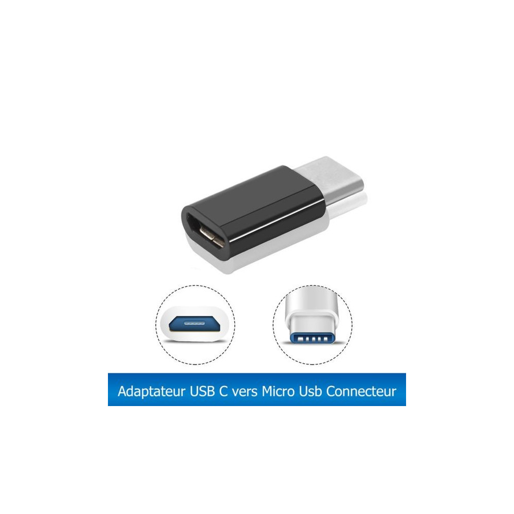 Adaptateur Micro USB Femelle vers USB Type C Male