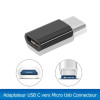 Adaptateur Micro USB Femelle vers USB Type C Male