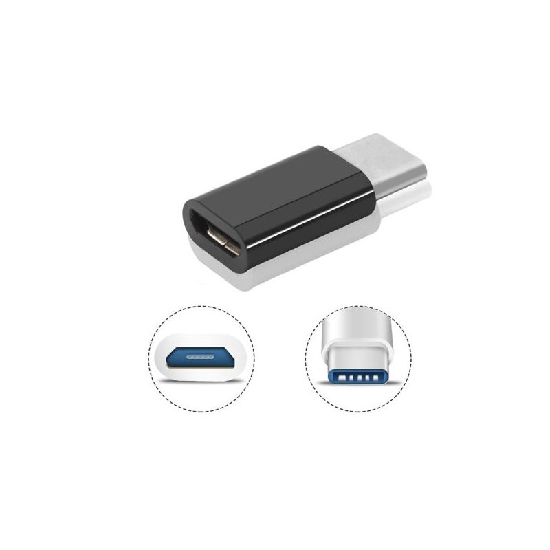 Adaptateur Micro USB Femelle vers USB Type C Male