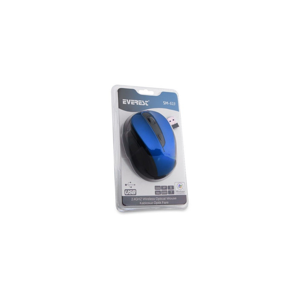Souris Sans Fil Everest SM-613 / Bleu