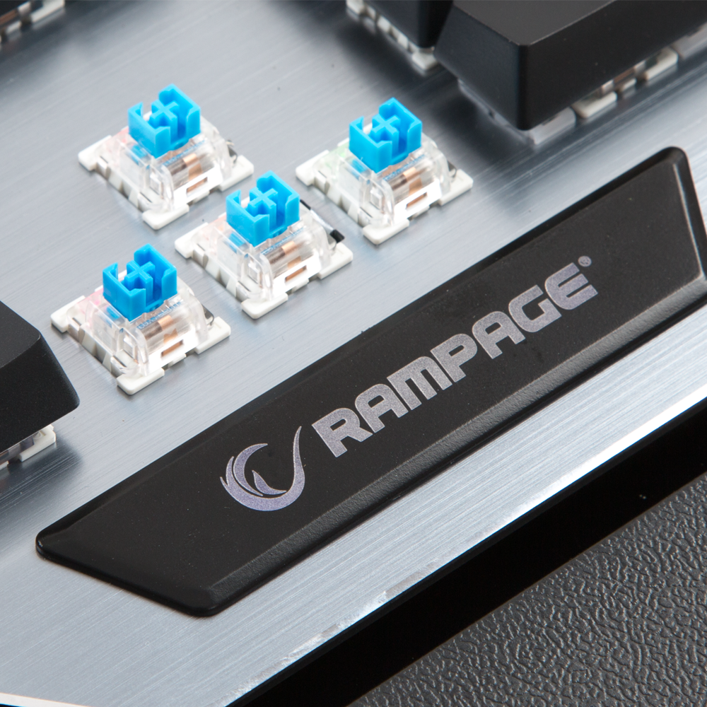 Clavier Mécanique Qwerty Gaming Rampage KB-RX92 Commander RGB / Blue Switch