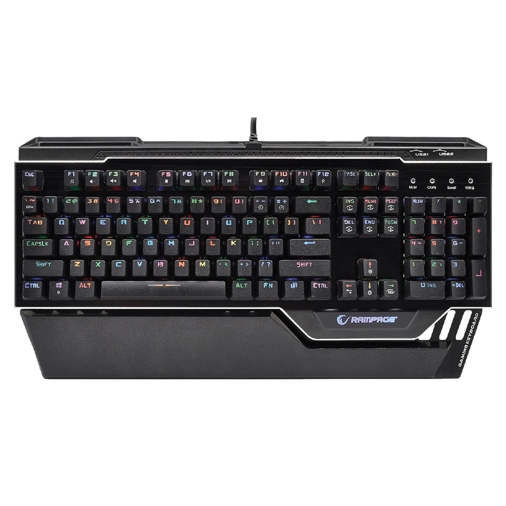 Clavier Mécanique Qwerty Gaming Rampage KB-RX92 Commander RGB / Blue Switch