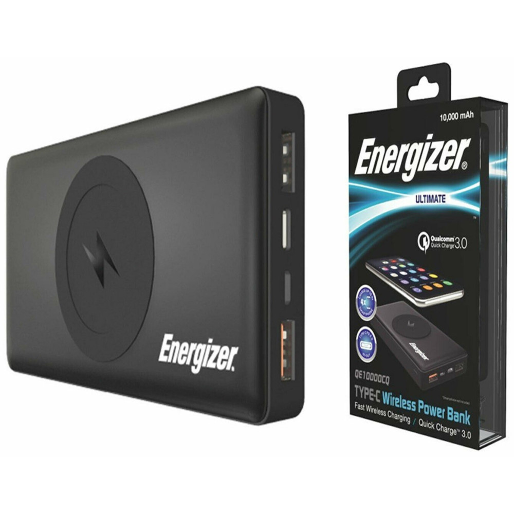 Power Bank & Chargeur Sans fil Qi Energizer QE10000CQ / 10000 mAh