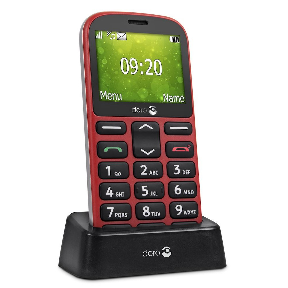 Téléphone Portable Doro 1360 / Double SIM / Rouge