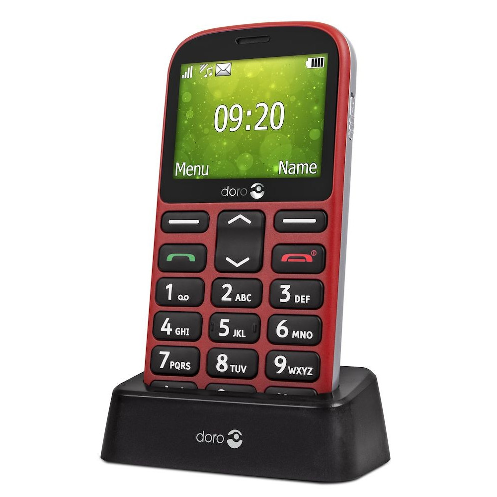 Téléphone Portable Doro 1360 / Double SIM / Rouge