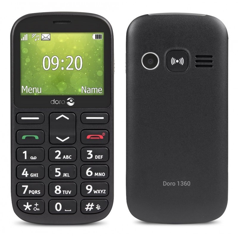 Téléphone Portable Doro 1360 / Double SIM / Noir