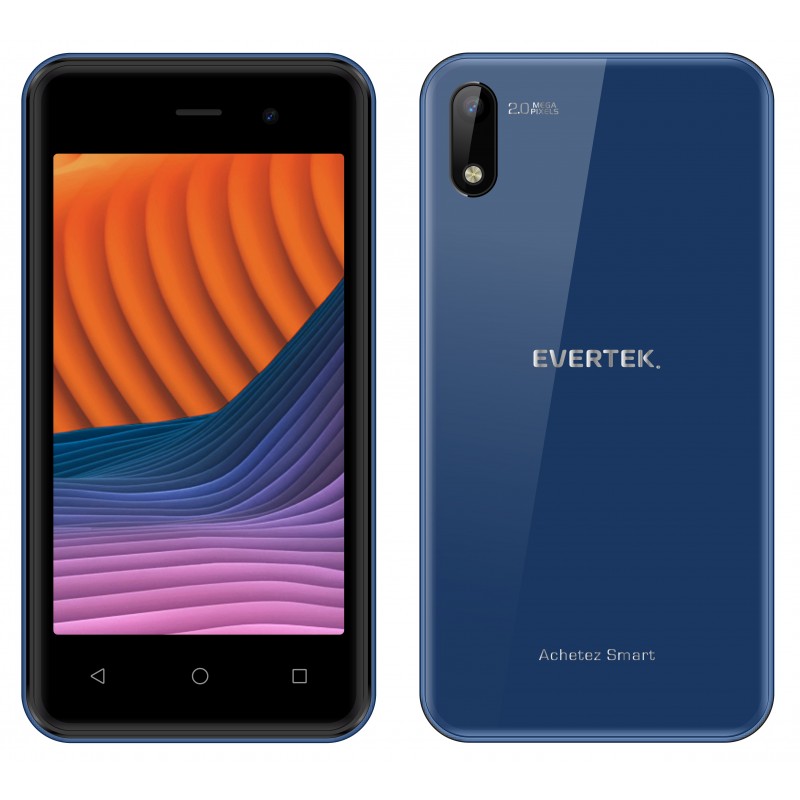 TÉLÉPHONE PORTABLE EVERTEK M10 NANO / 3G / DOUBLE SIM / BLEU