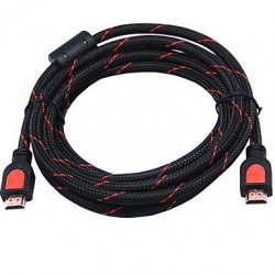 Cable HDMI 5M / Noir & Rouge
