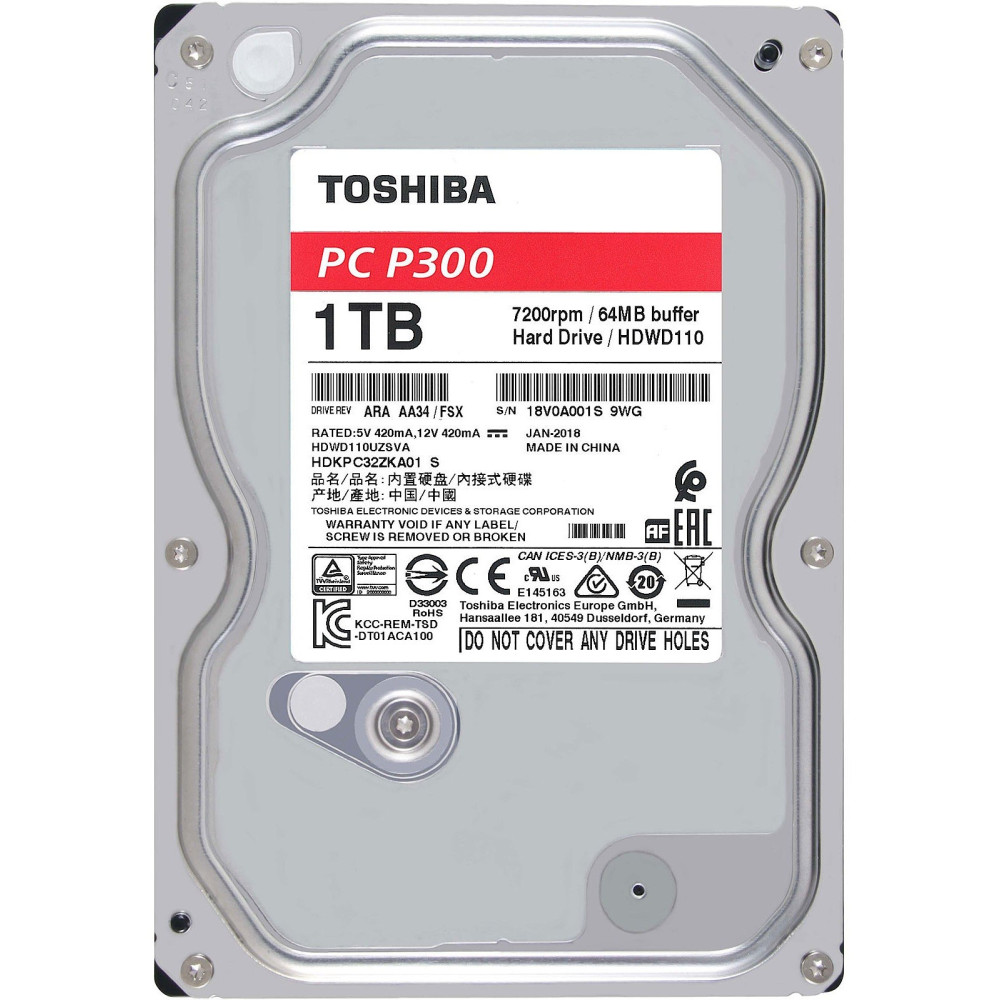 Disque Dur Interne 3.5" Toshiba P300 1 To
