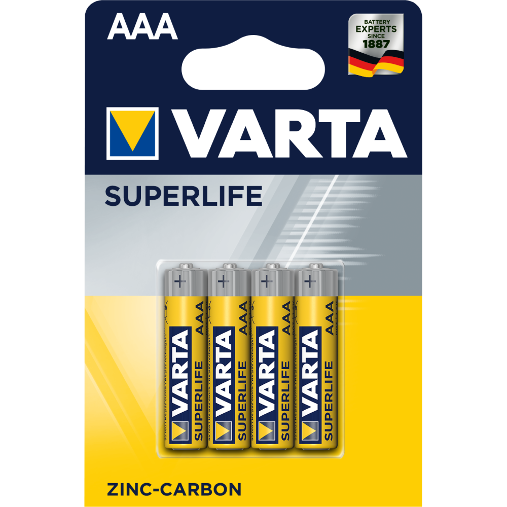 4x Piles AAA Varta SuperLife / R03 / 1.5V