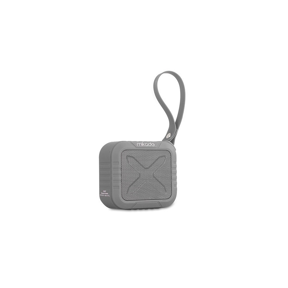 Haut Parleur de poche Bluetooth Etanche Mikado HANDY / 5W / Gris